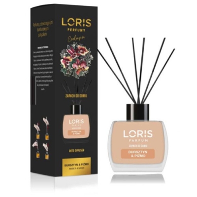 Loris Ambre & Musc - Diffuseur Arôme, Desodorisant sticks - 120 ml