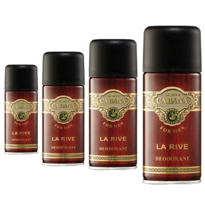 La Rive Cabana - Deodorant Spray pour Homme 150 ml, 4 pièces