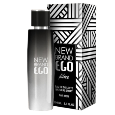 New Brand Ego Silver - Eau de Toilette pour Homme 100 ml
