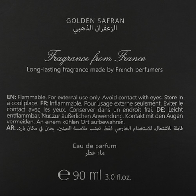 LOU DE PRE Golden Safran - Eau de Parfum pour Homme 90 ml
